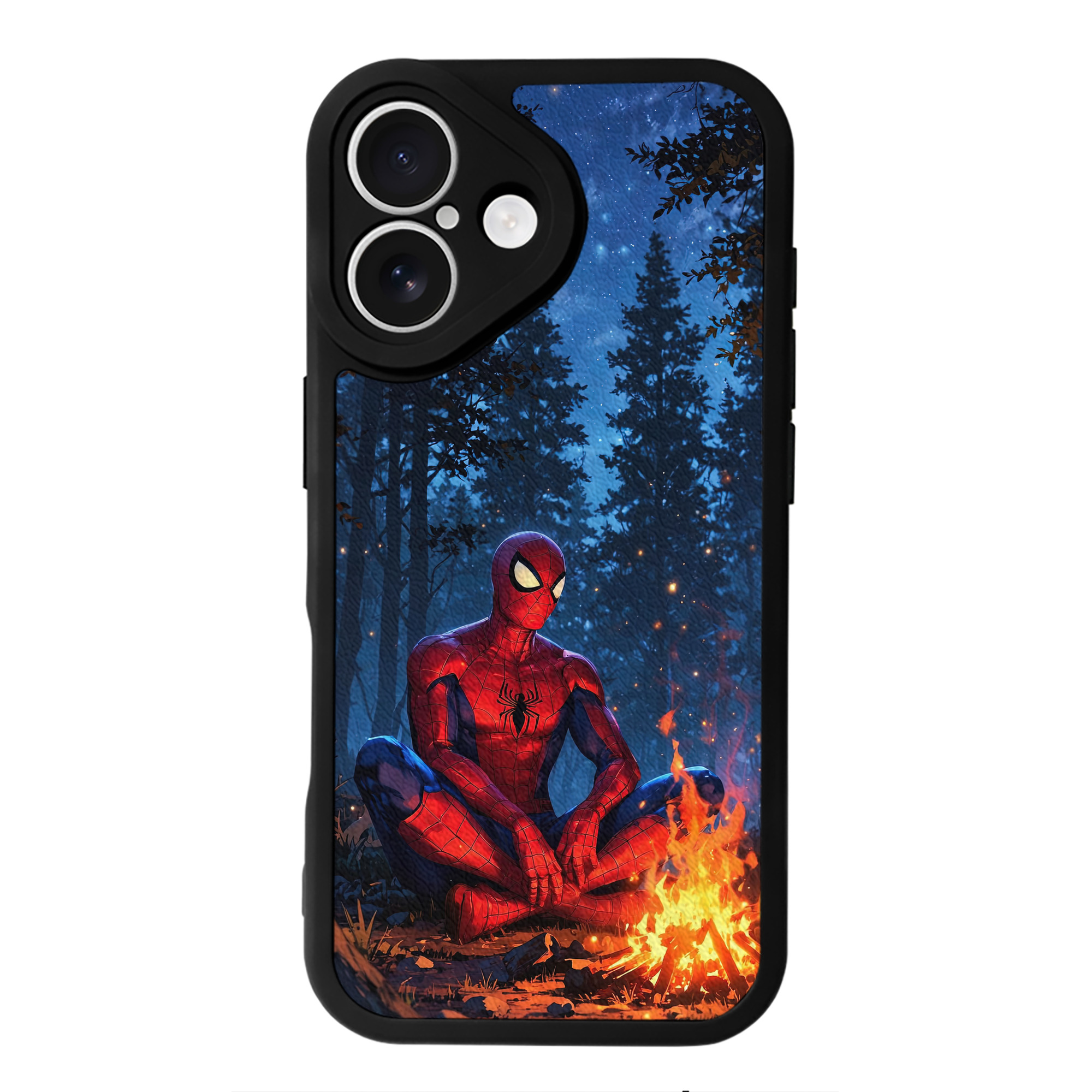 Spider Man スパイダーマン 【iPhone 16シリーズ対応】シリコンスマホケース（レザー調） 材質：シリコン